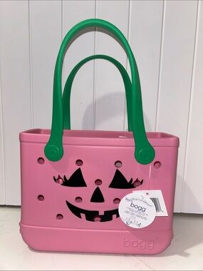 Bogg Bag 2 pcO'Lantern limited-edition Halloween pink&green tote&pink bag NWT